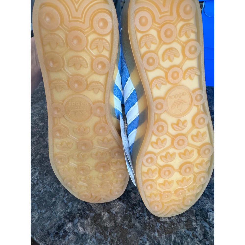 Adidas Gazelle Indoor W‎ Blue Fusion Cloud White Suede Sneakers HQ8717 Womens 10 - Picture 4 of 5